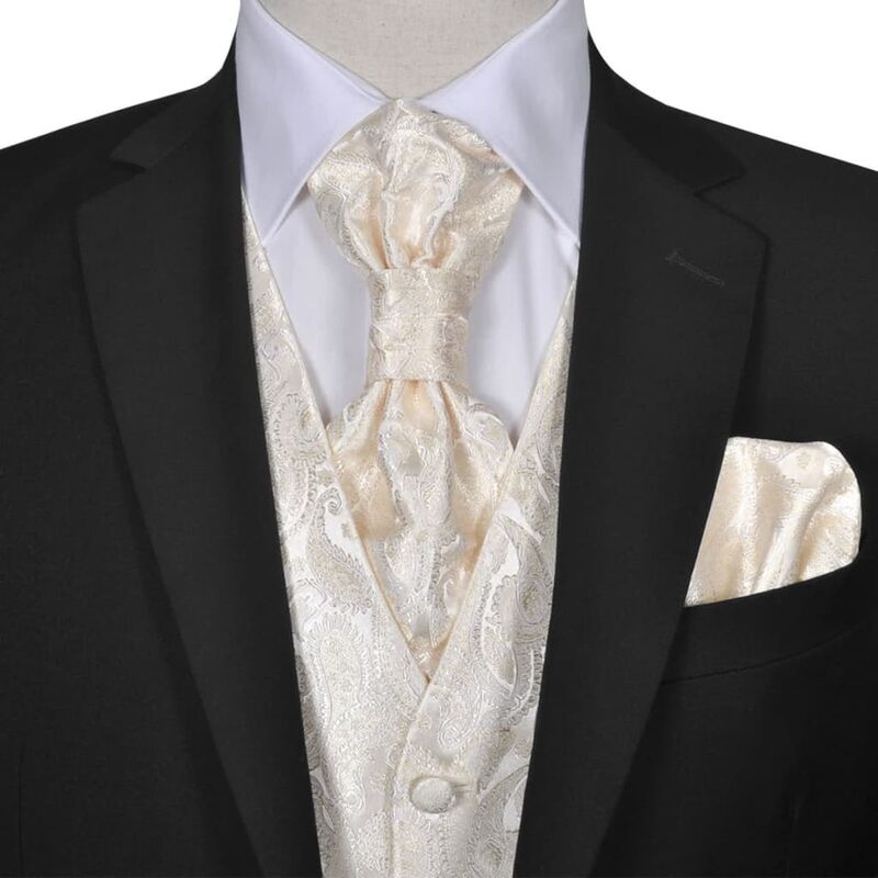 

Accesorios boda para hombre chaleco de cachemira crema talla 52 - Crema