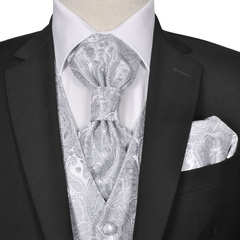 

Vidaxl - Accesorios boda para hombre chaleco de cachemira plateado 48 - Plateado