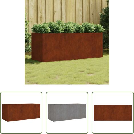 vidaXL Acciaio corten -  Fioriera Rialzata da Giardino 200x80x80 cm in Acciaio Corten