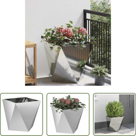 vidaXL Acciaio zincato -  Fioriera Argento 50 x 50 x 50 cm Acciaio zincato