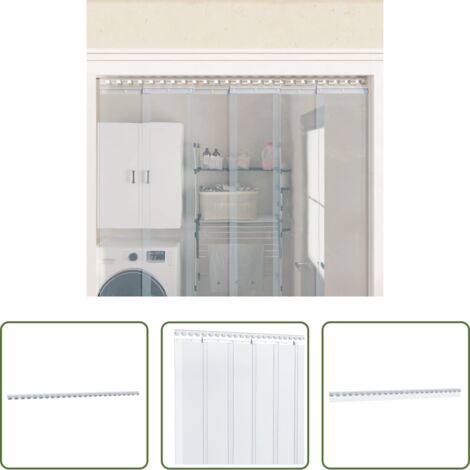 vidaXL Acero inoxidable -  Riel de cortina acero inoxidable plateado 1 m