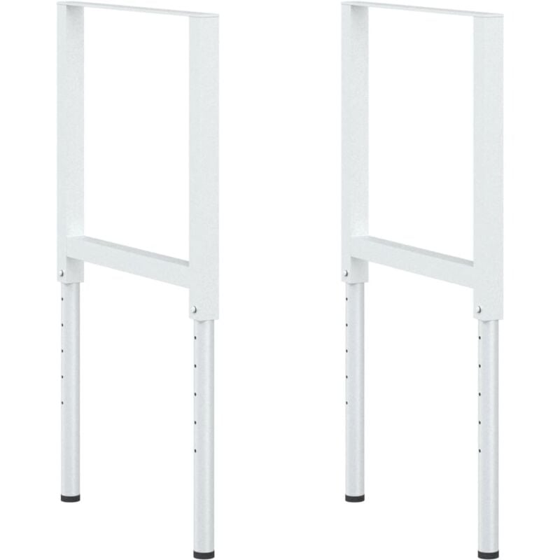 Vidaxl - Adjustable Work Bench Frames 2 pcs Metal 55x(69-95.5) cm Grey