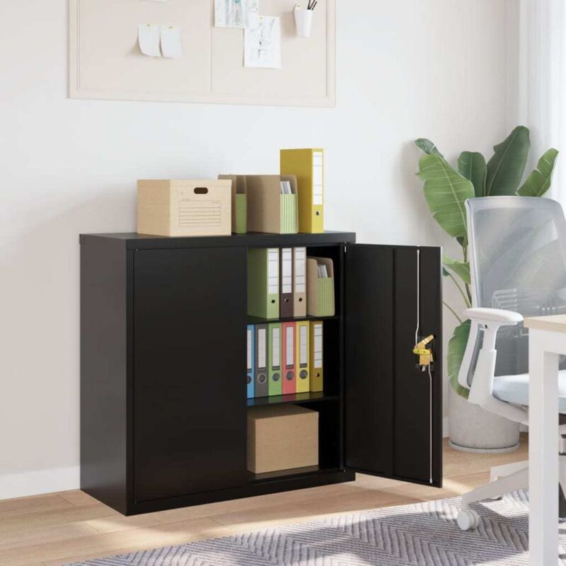Aktenschrank Schwarz 90x40x90 Cm Stahl Vidaxl