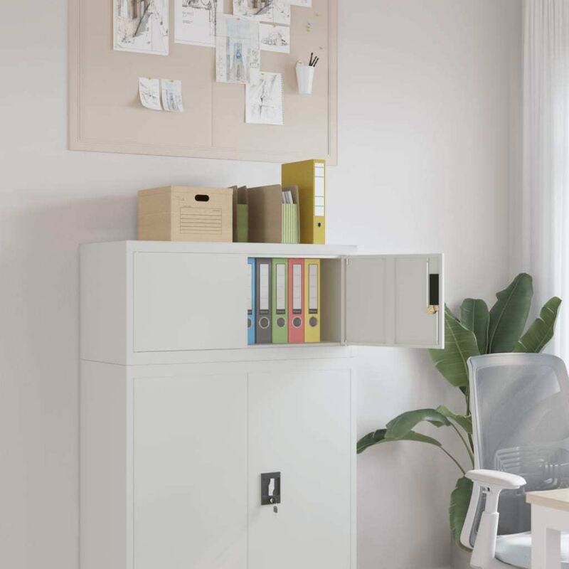Aktenschrank Hellgrau 90x40x40 Cm Stahl - Vidaxl