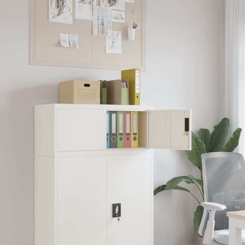 Aktenschrank Weiß 90x40x40 Cm Stahl - Vidaxl