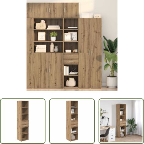 vidaXL Alacena de roble -  Alacena Roble artesanal 40 x 42,5 x 185 cm Madera contrachapada