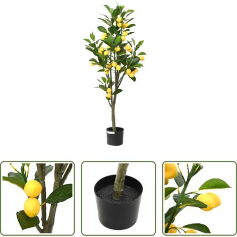 vidaXL Albero artificiale -  Albero di Limoni Artificiale 136 Foglie 120 cm Verde