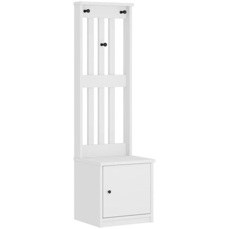 vidaXL Albero da Ingresso SANDNES Bianco 45x40x159,5 cm Legno di Pino