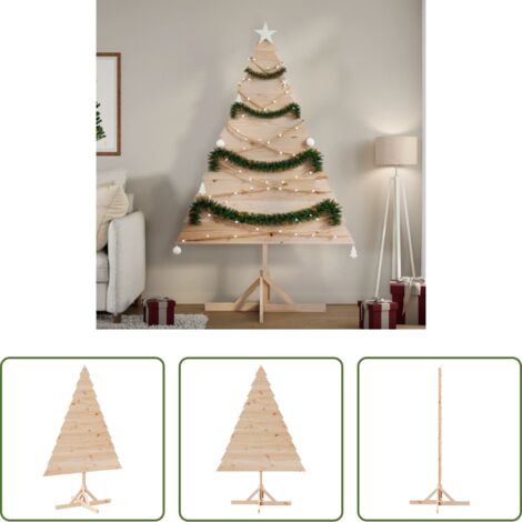 vidaXL Albero decorativo -  Albero di Natale Decorativo in Legno 180 cm in Legno Massello