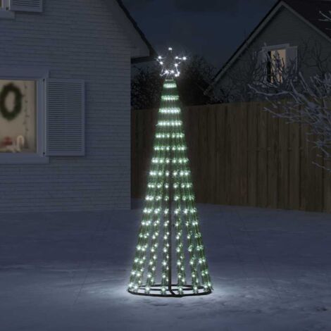 vidaXL Albero di Natale a LED 275 LED Bianco Freddo 180 cm