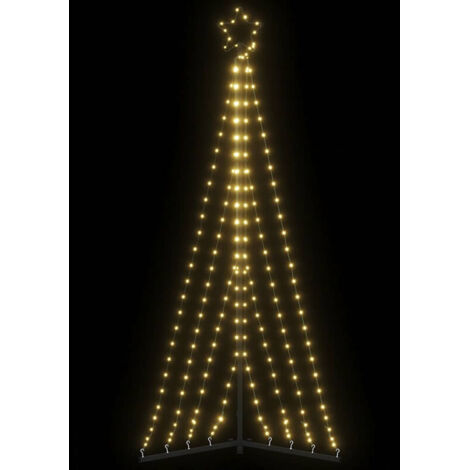 vidaXL Albero di Natale a LED 339 LED Bianco Caldo 182 cm