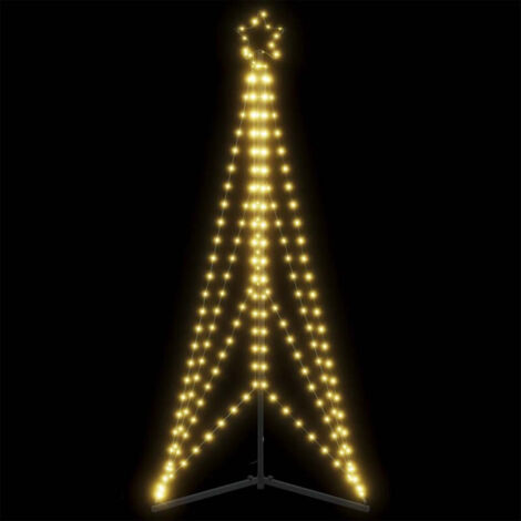 vidaXL Albero di Natale a LED 363 LED Bianco Caldo 182 cm