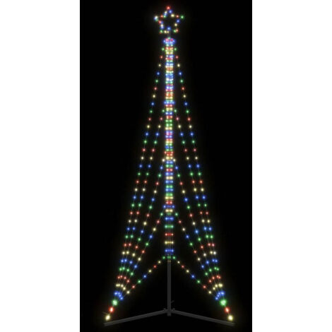 vidaXL Albero di Natale a LED 525 LED Colorato 302 cm