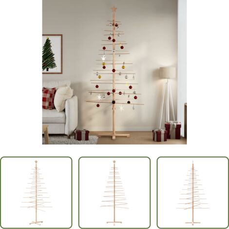vidaXL Albero di Natale -  Albero di Natale Decorativo in Legno 210 cm Legno Massello Pino