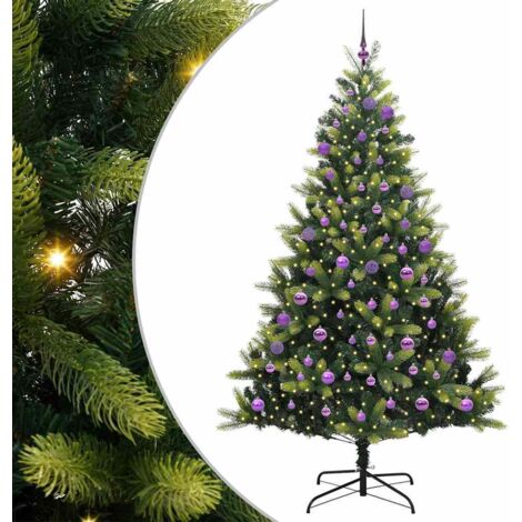 vidaXL Albero di Natale Artificiale a Cerniera con 300 LED 180 cm