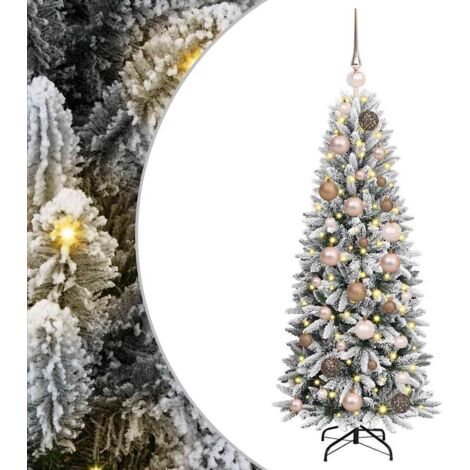 vidaXL Albero di Natale artificiale con 150 LED Bianco 120 cm