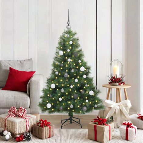 vidaXL Albero di Natale artificiale con 150 LED Verde 150 cm PE e PVC