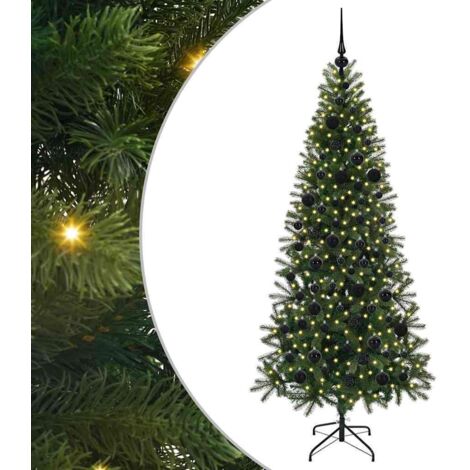 vidaXL Albero di Natale artificiale con 300 LED Verde 180 cm PE e PVC