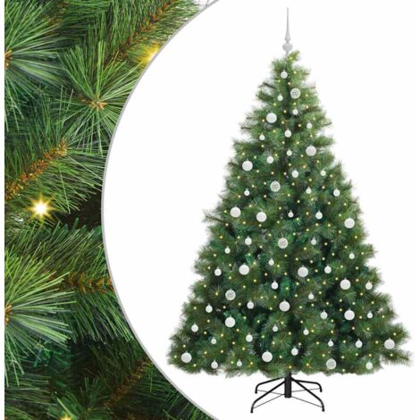 vidaXL Albero di Natale artificiale con 300 LED Verde 210 cm PE e PVC