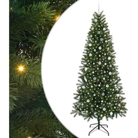 vidaXL Albero di Natale artificiale con 300 LED Verde 240 cm PE e PVC