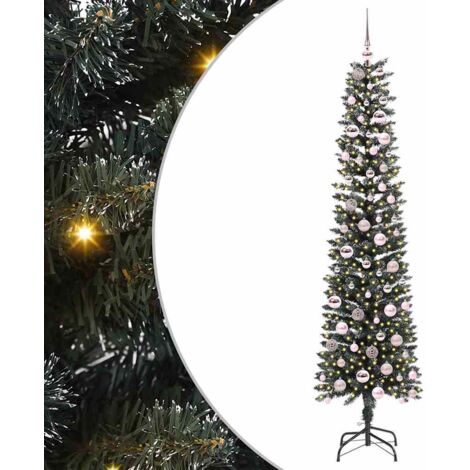 vidaXL Albero di Natale artificiale con 300 LED Verde 58 x 58 x 210 cm