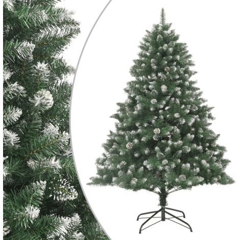 vidaXL Albero di Natale Artificiale con Base 210 cm PVC