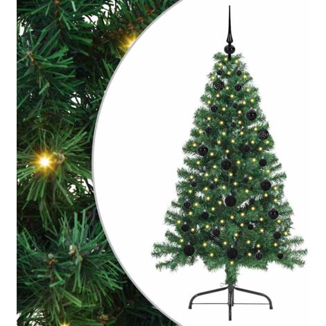 vidaXL Albero di Natale artificiale con luci integrate Verde 150 cm