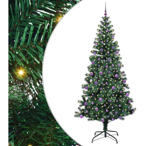 vidaXL Albero di Natale artificiale con luci integrate Verde 240 cm