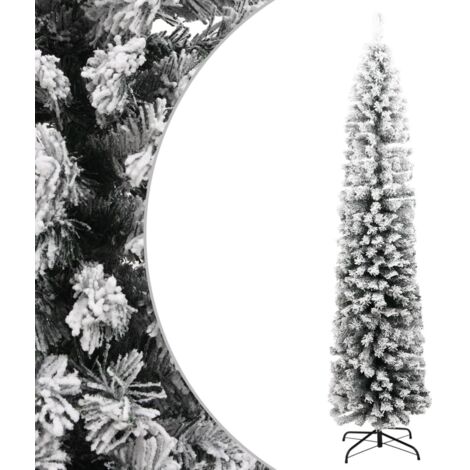 vidaXL Albero di Natale Artificiale con Neve Fioccata Verde 240 cm PVC