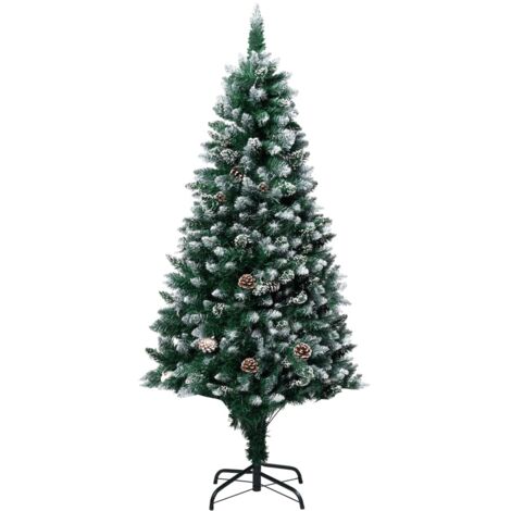 vidaXL Albero di Natale Artificiale con Pigne e Neve Bianca 150 cm