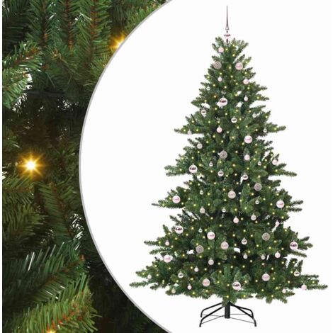 vidaXL Albero di Natale Artificiale con Rami Pieghevoli 210 cm PVC