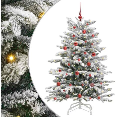 vidaXL Albero di Natale Artificiale con Rami Pieghevoli Bianco 150 cm