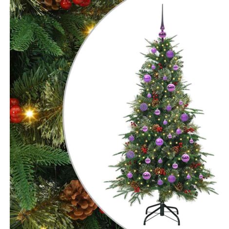 vidaXL Albero di Natale Artificiale con Rami Pieghevoli Verde 150 cm