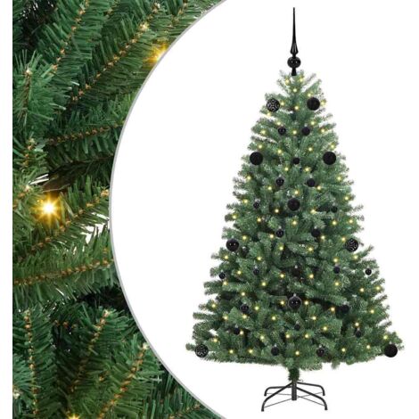 vidaXL Albero di Natale Artificiale con Rami Pieghevoli Verde 150 cm