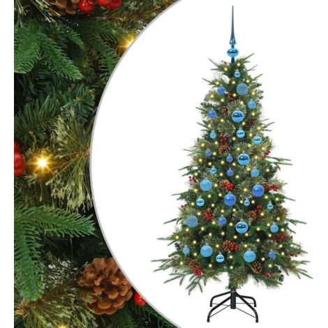 vidaXL Albero di Natale Artificiale con Rami Pieghevoli Verde 150 cm
