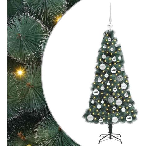 vidaXL Albero di Natale artificiale pre-illuminato con set di palle