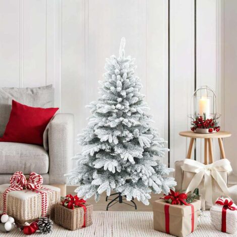 vidaXL Albero di Natale Artificiale Snodato Foderato di Neve Bianco