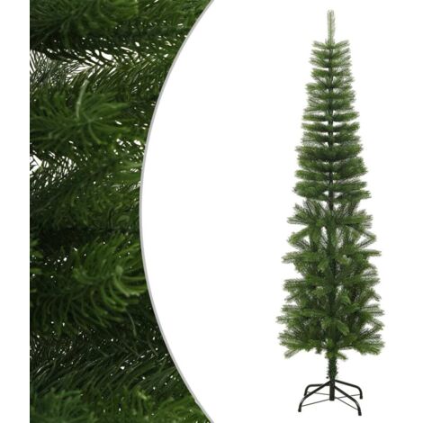 vidaXL Albero di Natale Artificiale Sottile con Base 210 cm PE
