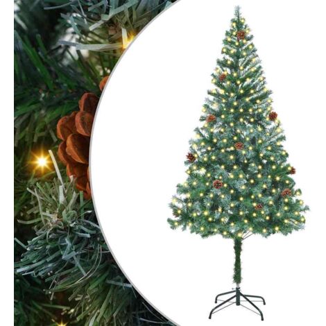 vidaXL Albero di Natale artificiale Verde 180 cm PVC e Acciaio