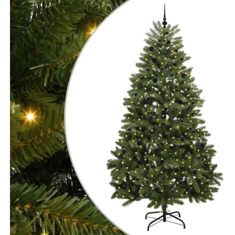 vidaXL Albero di Natale artificiale Verde 270 cm PVC e Metallo