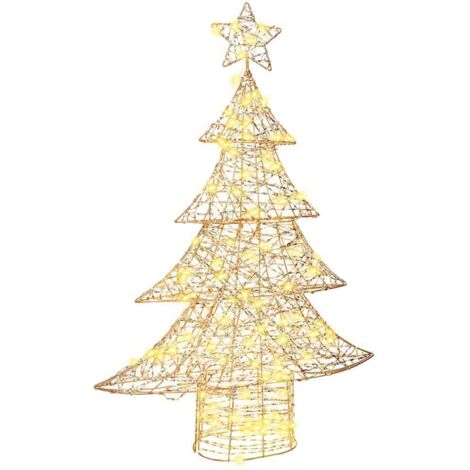 vidaXL Albero di Natale con 120 LED Bianco caldo 120,5 cm PET