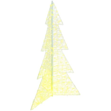 vidaXL Albero di Natale con 240 LED Bianco caldo 180 cm Acrilico