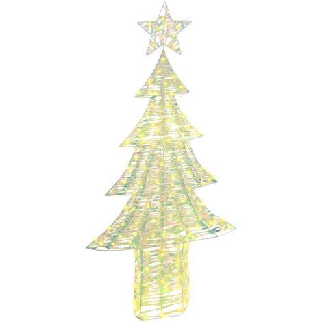 vidaXL Albero di Natale con 240 LED Bianco caldo 181 cm PET