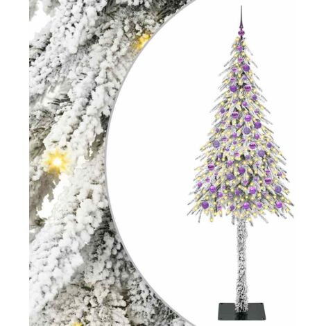 vidaXL Albero di Natale con 300 LED Bianco 210 cm PE e Acciaio