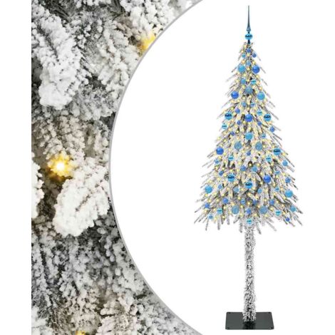 vidaXL Albero di Natale con 300 LED Bianco 210 cm PE e Acciaio