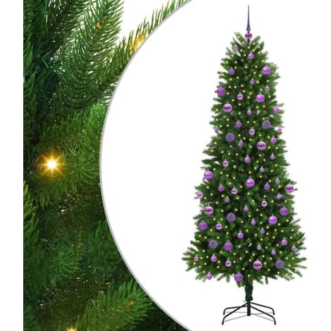 vidaXL Albero di Natale con 300 LED con supporto Verde 240 cm PE