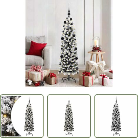 vidaXL Albero di Natale con LED - Albero di Natale artificiale con 150 LED Verde 150 cm