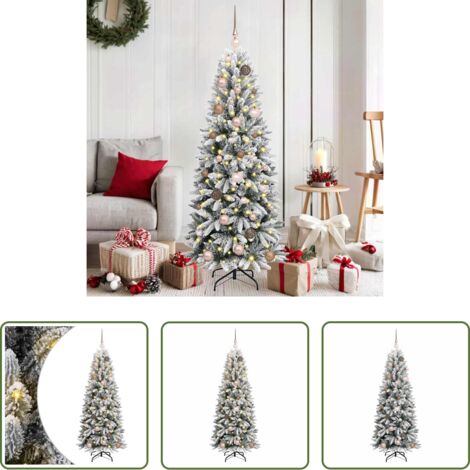vidaXL Albero di Natale con luci -  Albero di Natale artificiale con 150 LED Bianco 150 cm