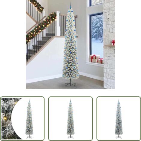 vidaXL Albero di Natale con luci -  Albero di Natale artificiale con 300 LED Verde 300 cm