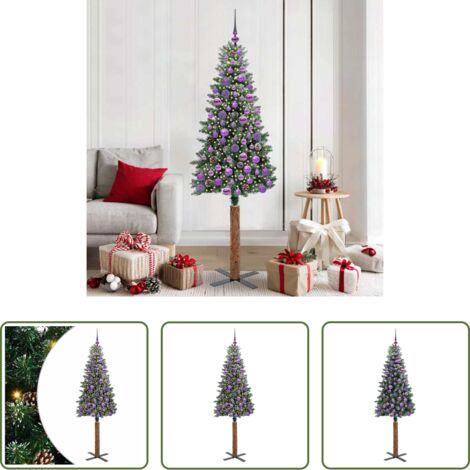 vidaXL Albero di Natale con luci -  Albero di Natale snodato con 300 LED con supporto Verde 180 cm